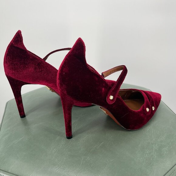 Vintage Carrano Velvet Heels made in Brazil Size 41 US 10 - Picture 4 of 8